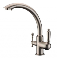 Смеситель для кухонной мойки ZORG Sanitary ZR 314 YF-33 NIСKEL никель