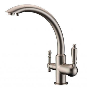 Смеситель для кухонной мойки ZORG Sanitary ZR 314 YF-33 NIСKEL никель