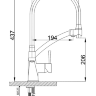Смеситель для кухонной мойки Zorg Sanitary ZR 354-6 YF хром\черный