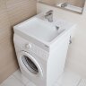 Раковина Paulmark Berg PM710431 над стиральной машиной, белый