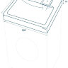 Раковина Paulmark Berg PM710431 над стиральной машиной, белый