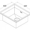 Мойка для кухни из нержавеющей стали Gerhans RK35043B, графит