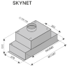 Кухонная полновстраиваемая вытяжка Konigin Skynet White 60