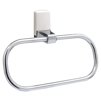 Полотенцедержатель кольцо WasserKRAFT Leine K-5060WHITE