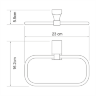 Полотенцедержатель кольцо WasserKRAFT Leine K-5060WHITE