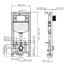 Инсталляция Wasserkraft Aller 10TLT.010.ME.PG03 для подвесного унитаза кнопка глянцевое золото
