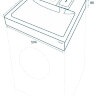 Раковина Paulmark Welt PM730431 над стиральной машиной, белый