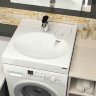 Раковина Paulmark Mond PM720431 над стиральной машиной, белый