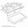 Мойка кухонная Paulmark Gerberg 78/2 Uni PM237844-BS из нержавеющей стали, нержавеющая сталь