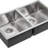 Мойка кухонная Paulmark Gerberg 78/2 Uni PM237844-BS из нержавеющей стали, нержавеющая сталь