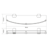 Полка стеклянная WasserKRAFT Leine K-5044WHITE