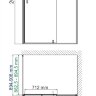 Душевой уголок прямоугольный WasserKRAFT Elbe 74P07 120x90x200 см, распашная дверь, черный профиль