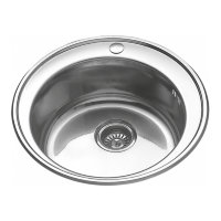 Мойка MELANA 510 0,8/180 врезная круглая с сифоном (001 t *12)