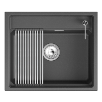 Мойка для кухни Granula Kitchen Space 6003i черный, 60х51 см, прямоугольная