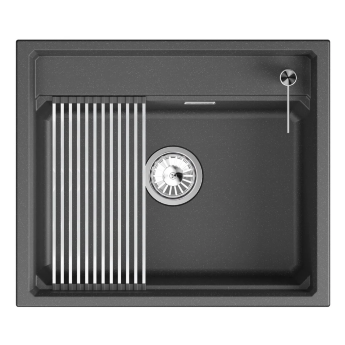 Мойка для кухни Granula Kitchen Space 6003i черный, 60х51 см, прямоугольная