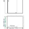 Душевой уголок прямоугольный WasserKRAFT Elbe 74P10 120x100x200 см, распашная дверь, черный профиль