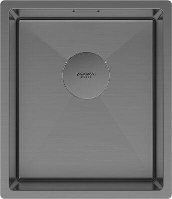 Мойка кухонная Paulmark Next 38 Uni PM213844-GM из нержавеющей стали, вороненая сталь