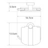Держатель туалетной бумаги с крышкой WasserKRAFT Donau K-9425