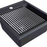 Комплект мойка кухонная Paulmark Stepia 45 из искусственного камня с ролл-матом Step PM114651-AN+R375-BS, антрацит