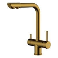 Смеситель WasserKRAFT A8387 для кухни с подключением фильтра, цвет матовое золото