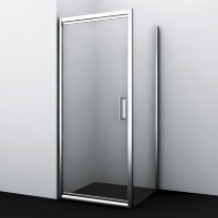 Душевой уголок прямоугольный WasserKRAFT Salm 27I20 90x80x200 см, распашная дверь, профиль хром