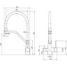 Смеситель для кухни Floracio Flexy F.903.GDW, золото/белый