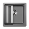 Мойка для кухни Granula Kitchen Space 4501U алюминиум, 45х45 см, квадратная