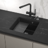 Мойка для кухни Granula Kitchen Space 4501U черный, 45х45 см, квадратная