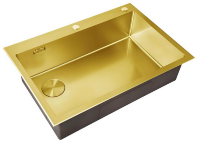Мойка кухонная ZORG LUX 7551-L BRONZE с накладкой