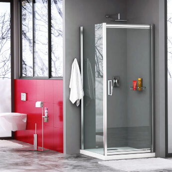 Душевой уголок прямоугольный WasserKRAFT Salm 27I22 100x90x200 см, распашная дверь, профиль хром