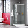 Душевой уголок прямоугольный WasserKRAFT Salm 27I22 100x90x200 см, распашная дверь, профиль хром