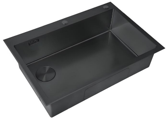 Мойка кухонная ZORG LUX 7551-L GRAFIT с накладкой