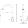 Смеситель для кухни  Floracio Round F.912.GD, золото