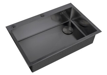 Кухонная мойка ZORG LUX 7551 GRAFIT с накладкой