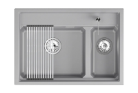 Мойка для кухни Granula Kitchen Space 7302i алюминиум, 73х51 см, прямоугольная