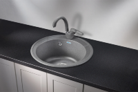 Мойка для кухни Granula Standart 4802 графит, D48 см, круглая