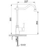 Смеситель для кухонной мойки ZORG Sanitary ZR 353 YF-SATIN