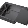 Кухонная мойка ZORG LUX 7851-L GRAFIT с накладкой