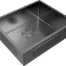 Мойка кухонная Paulmark Next 54 Uni PM215444-GM из нержавеющей стали, вороненая сталь