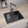 Мойка кухонная Paulmark Next 54 Uni PM215444-GM из нержавеющей стали, вороненая сталь