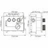 Смеситель с переключателем WasserKraft Aisch 5558 Thermo встраиваемый, на 3 выхода, с термостатом, матовое золото