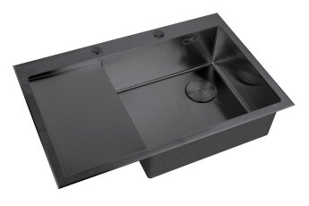 Кухонная  мойка ZORG LUX 7851-R GRAFIT с накладкой
