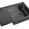 Кухонная  мойка ZORG LUX 7851-R GRAFIT с накладкой