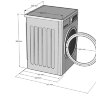 Узкая стиральная машина с паром Korting KWM 45DS1277