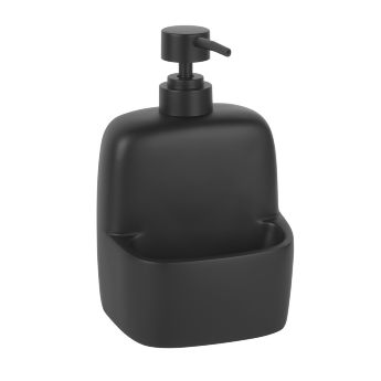 Дозатор жидкого мыла с емкостью для губки WasserKRAFT K-8499BLACK черный