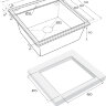 Комплект мойка кухонная Paulmark Stepia 50 из искусственного камня с ролл-матом Step PM115051-WH+R375-BS, белый