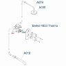 Встраиваемый комплект для ванны с изливом и верхней душевой насадкой Wasserkraft A15030 Thermo