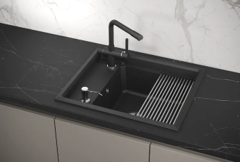 Мойка для кухни Granula Kitchen Space 6004 черный, 60х51 см, прямоугольная