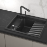 Мойка для кухни Granula Kitchen Space 6004 черный, 60х51 см, прямоугольная