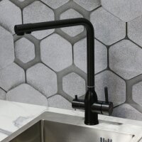 Смеситель для кухни MELANA-610304PVD-B Stello,графит,нержавеющая сталь